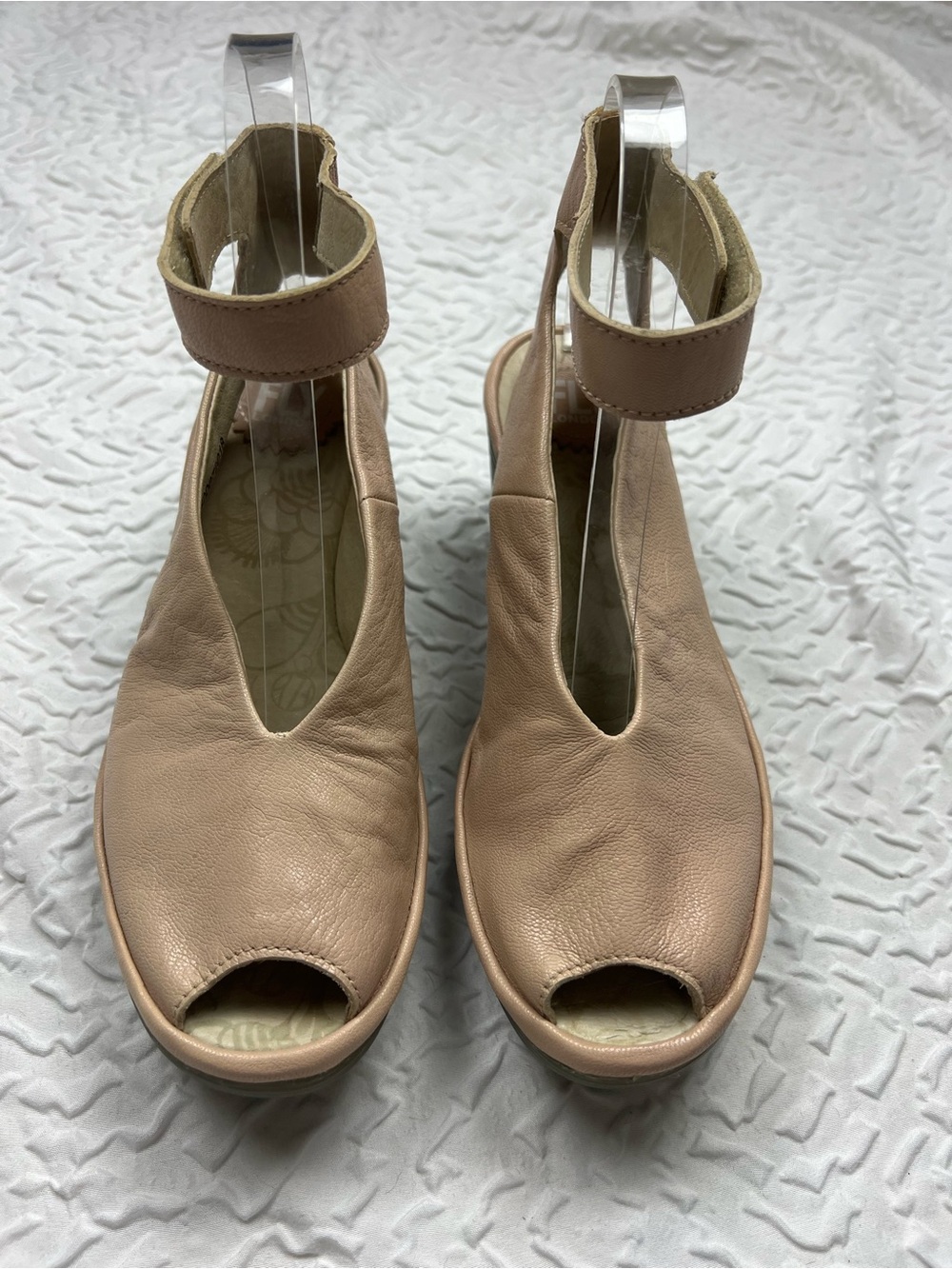 Fly London Yala Wedge Peep Toe Sandals Women’s Sandals 38 Cream - Picture 4 of 14